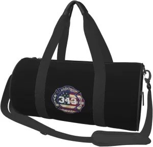 911 343 Fallen Firefighters Remembrance Convertible Garment Bag with Shoulder Strap, Carry on Garment Duffel Bag for Men Women - Rolling Foldable for Travel Luggage Bags (Black)