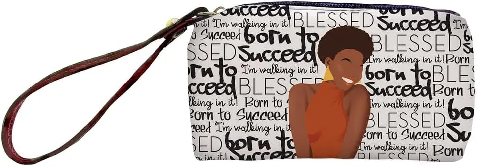 African American Expressions Born to Succeed Backpack Set - Includes Backpack, Pouch, and Card Holder - Perfect for Travelers - BPS01