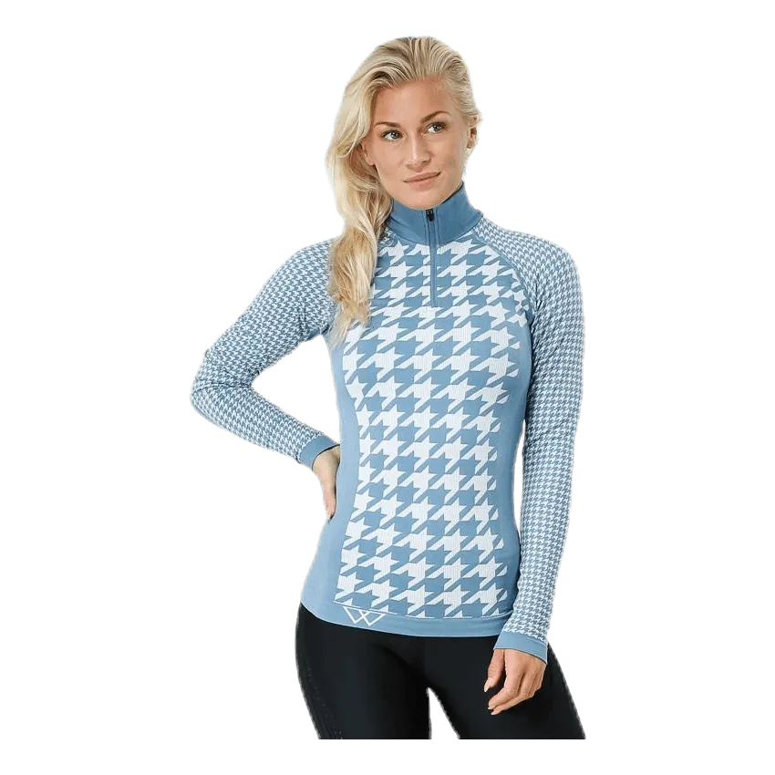Agnes Zip Blue/White