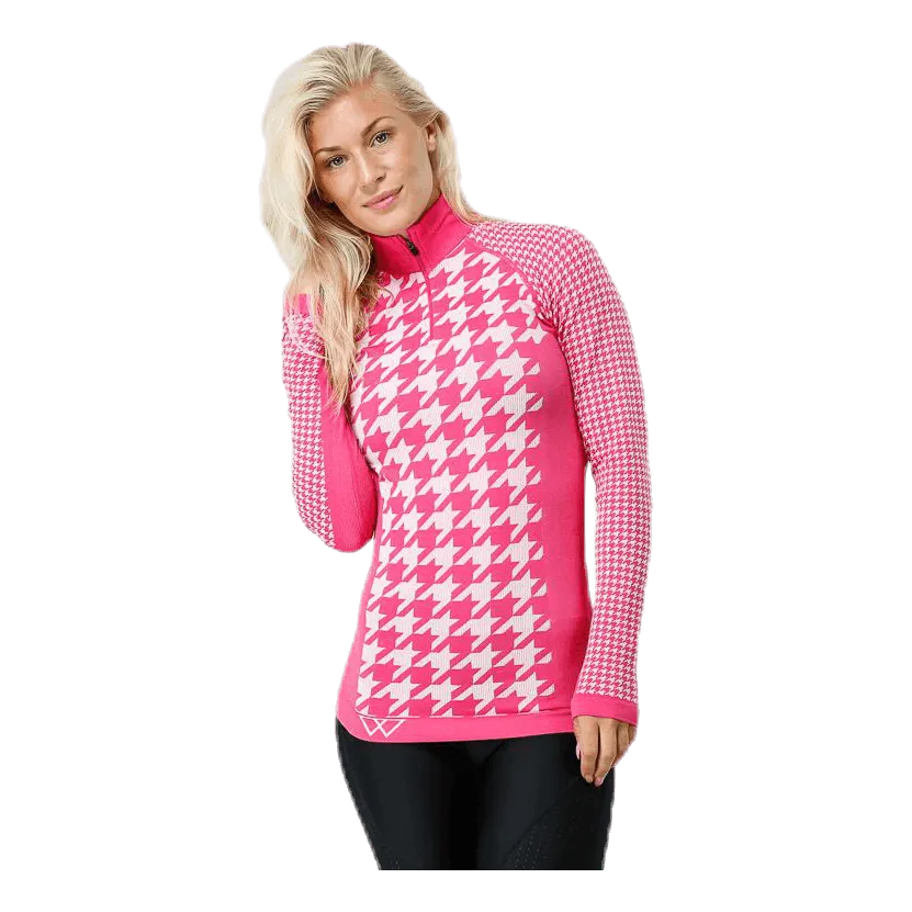 Agnes Zip Pink/White