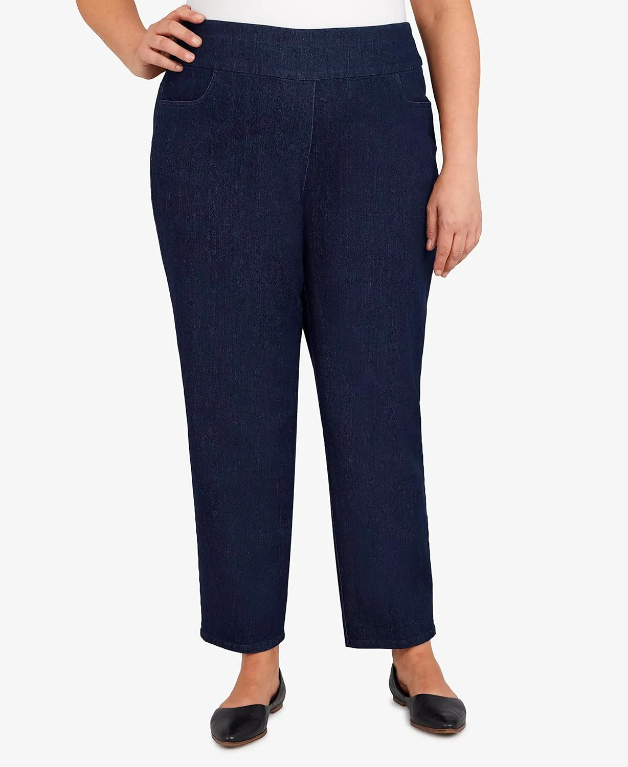 Alfred Dunner Womens Plus-Size Super Stretch Mid-Rise Short Length Pant