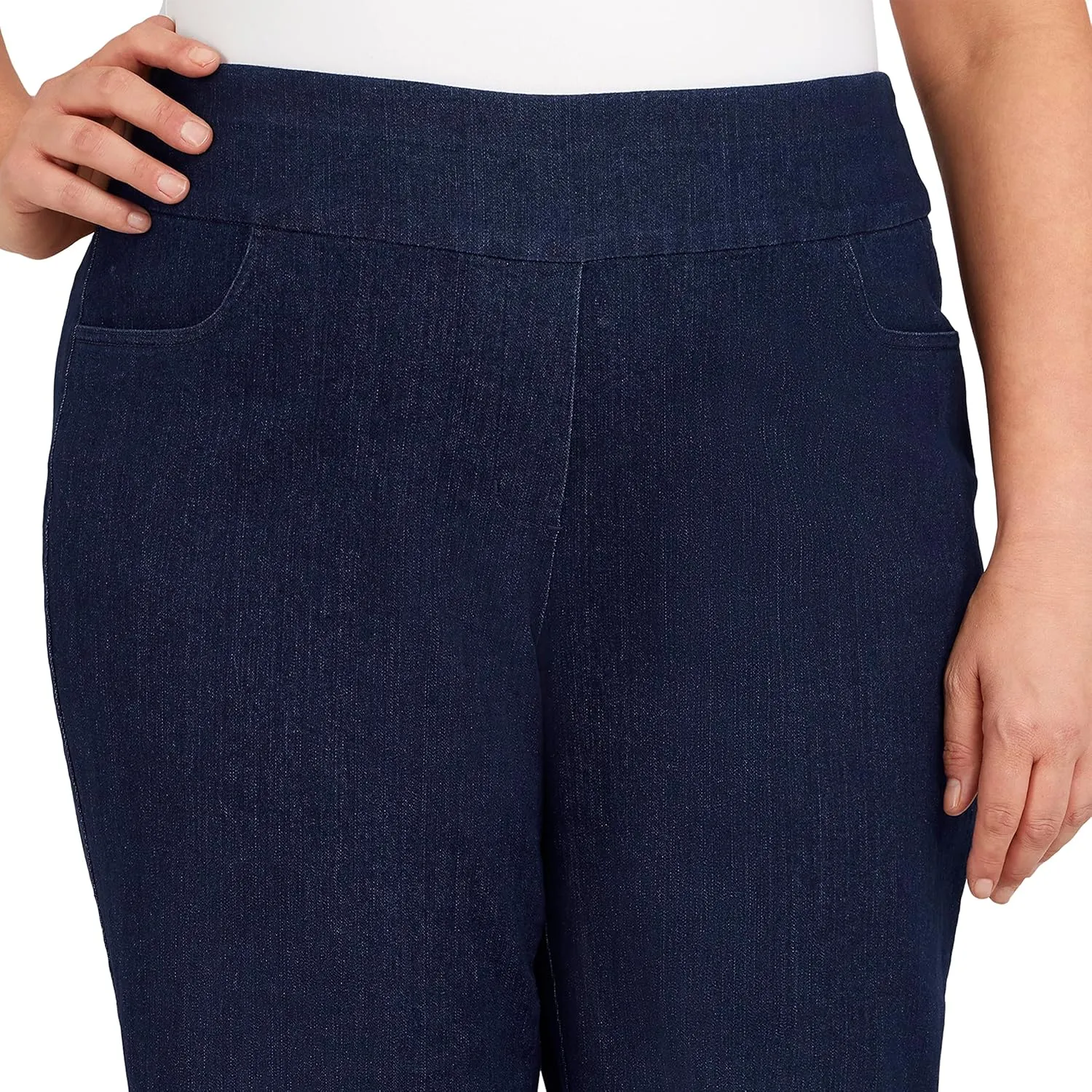 Alfred Dunner Womens Plus-Size Super Stretch Mid-Rise Short Length Pant