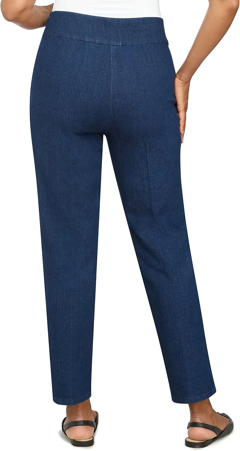 Alfred Dunner Womens Super Stretch Mid-Rise Average Length Pant