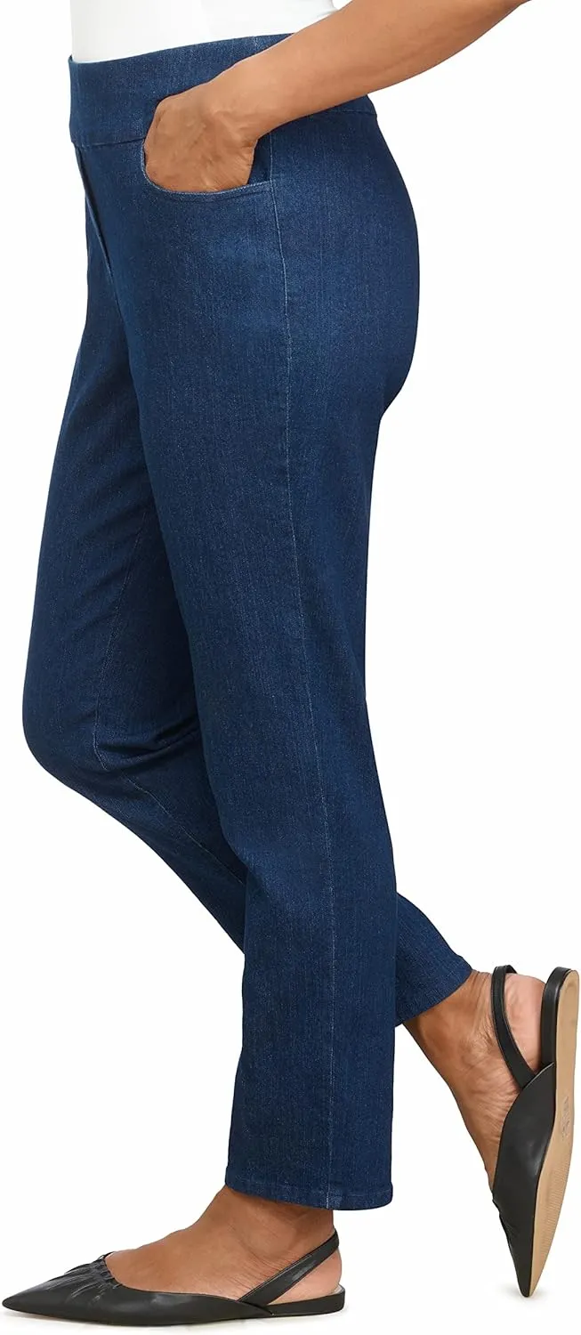 Alfred Dunner Womens Super Stretch Mid-Rise Average Length Pant