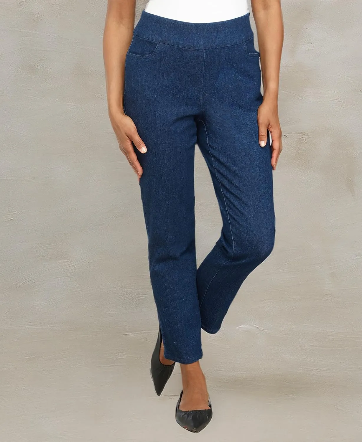 Alfred Dunner Womens Super Stretch Mid-Rise Average Length Pant