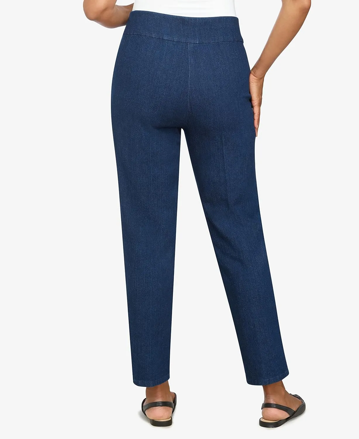 Alfred Dunner Womens Super Stretch Mid-Rise Average Length Pant