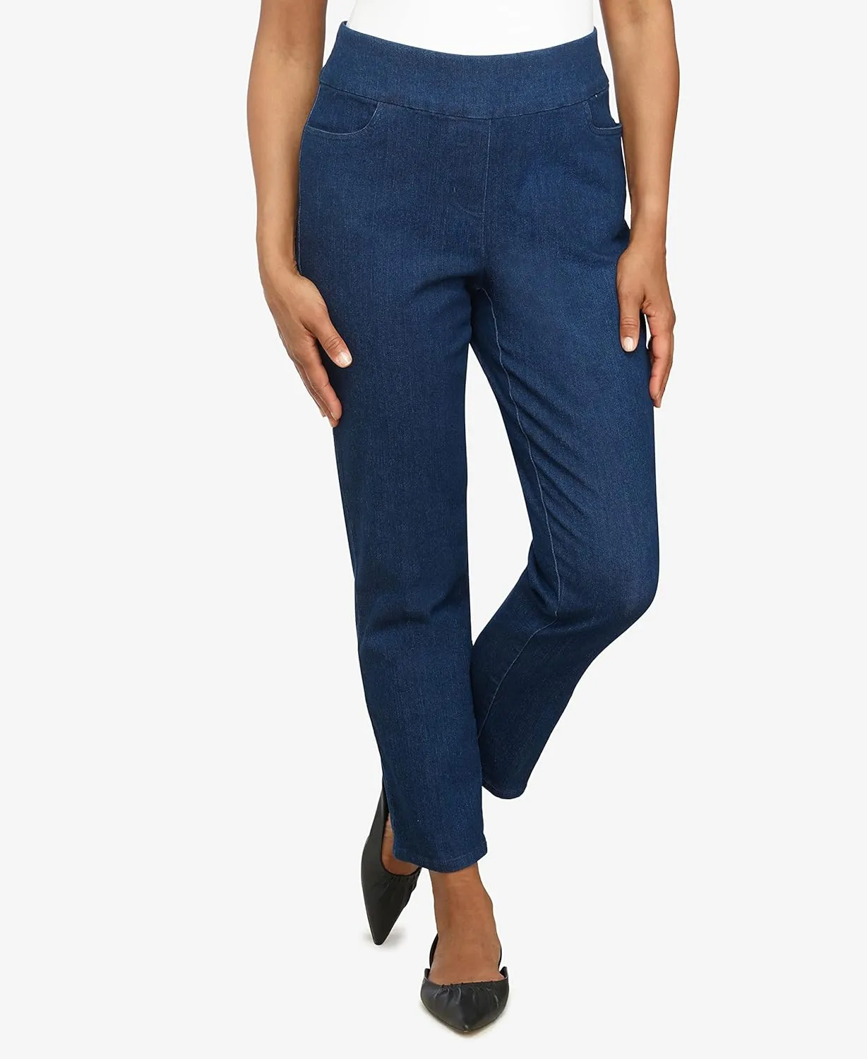 Alfred Dunner Womens Super Stretch Mid-Rise Average Length Pant
