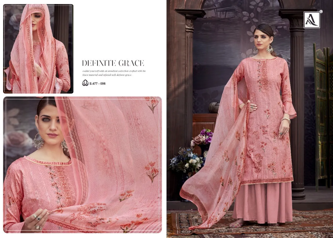 ALOK SUIT SHIYA PURE ZAM DIGITAL PRINTS WITH EMBROIDERY SALWAR SUIT
