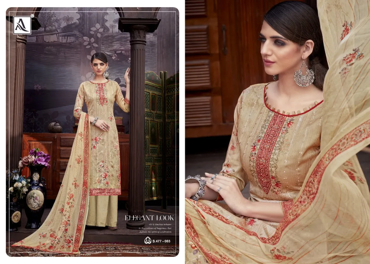 ALOK SUIT SHIYA PURE ZAM DIGITAL PRINTS WITH EMBROIDERY SALWAR SUIT