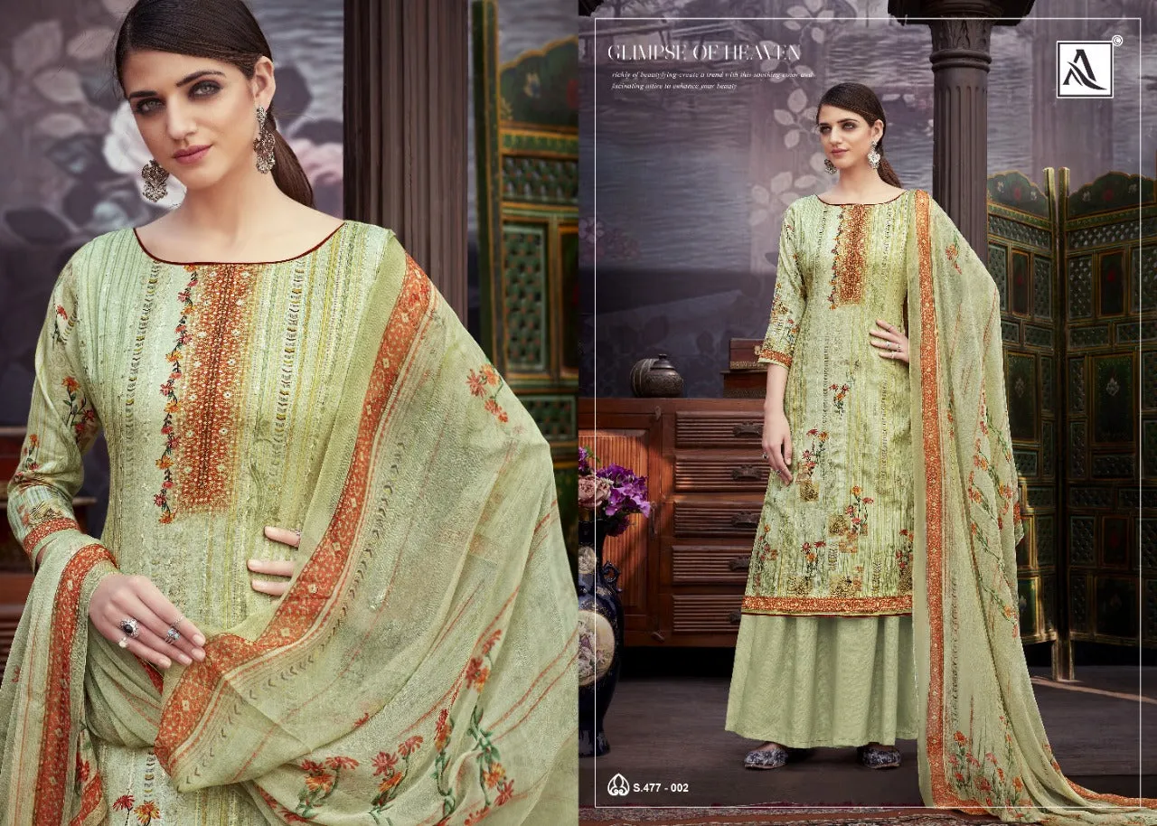ALOK SUIT SHIYA PURE ZAM DIGITAL PRINTS WITH EMBROIDERY SALWAR SUIT