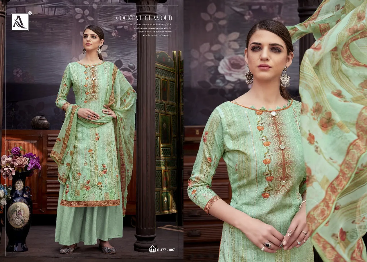 ALOK SUIT SHIYA PURE ZAM DIGITAL PRINTS WITH EMBROIDERY SALWAR SUIT