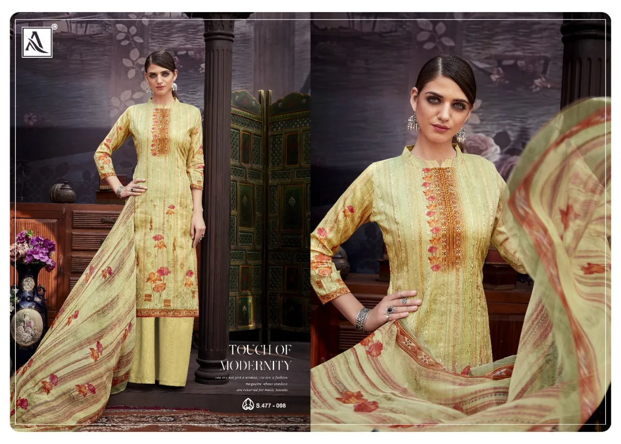 ALOK SUIT SHIYA PURE ZAM DIGITAL PRINTS WITH EMBROIDERY SALWAR SUIT