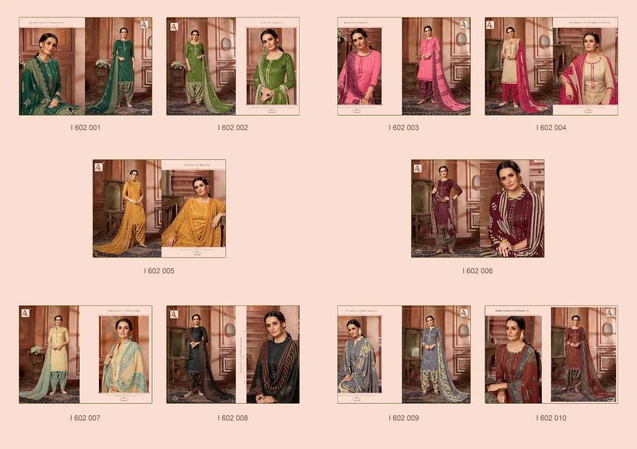 Alok Suits Heeriye Jacquard Cotton Fancy Work Salwar Suits