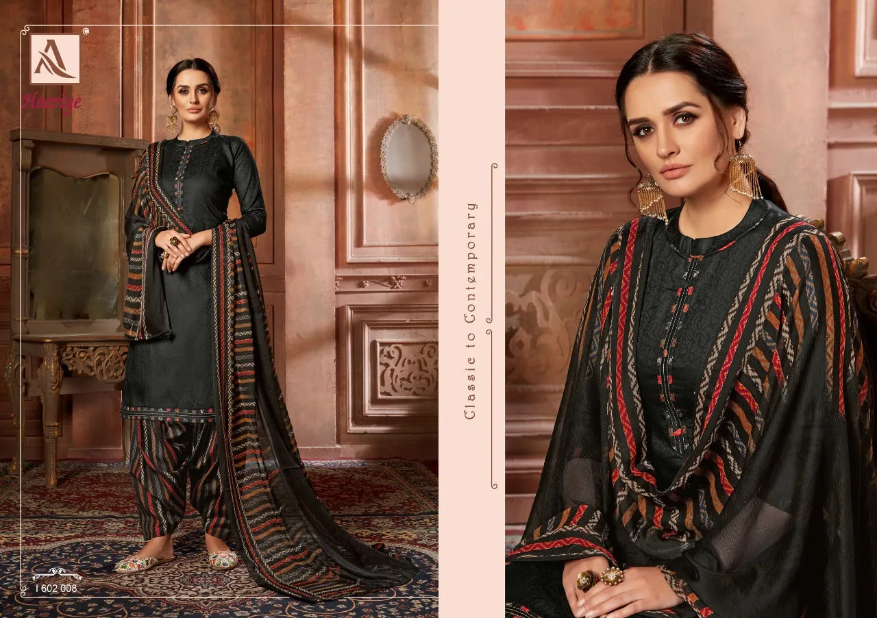 Alok Suits Heeriye Jacquard Cotton Fancy Work Salwar Suits
