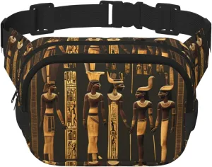 Ancient Egyptian Hieroglyph print Womens Fanny Pack Everyday Hip Pouch Waist Bag for Travel Outdoor Running Hunting for Adult