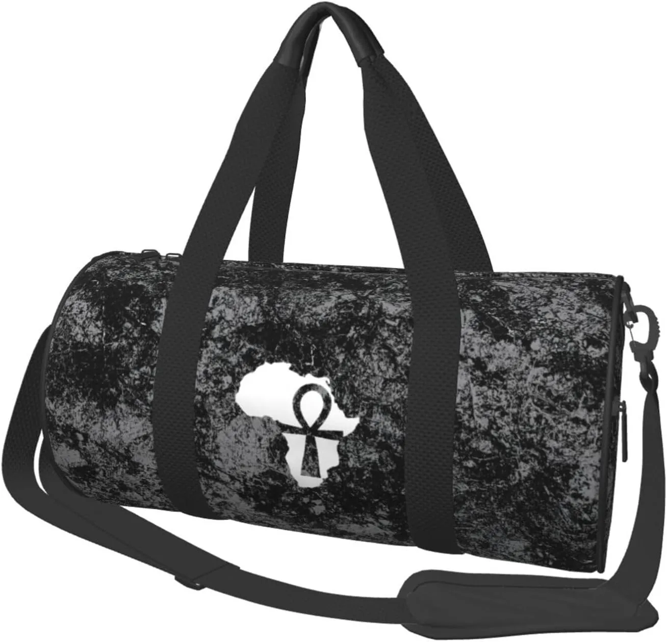 Ankh African Convertible Garment Bag with Shoulder Strap, Carry on Garment Duffel Bag for Men Women - Rolling Foldable for Travel Luggage Bags (Black)