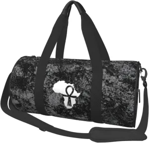 Ankh African Convertible Garment Bag with Shoulder Strap, Carry on Garment Duffel Bag for Men Women - Rolling Foldable for Travel Luggage Bags (Black)