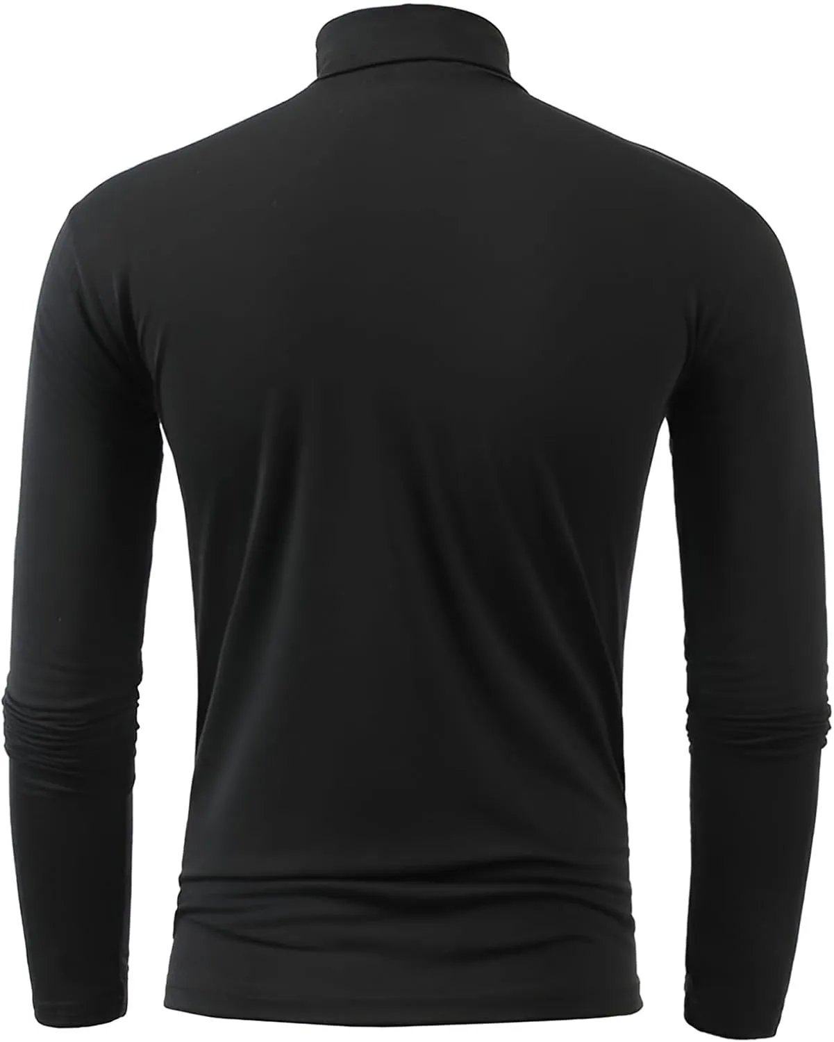 ANUFER Mens 3 Pack Long Sleeve Compression Shirts - Sports Running Base Layer Tops - Thermal Mock Neck Undershirts