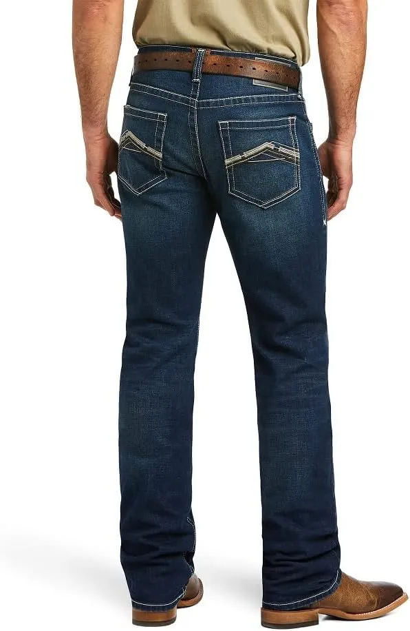 ARIAT Men's M5 Straight Stretch Remming Stackable Straight Leg Jean