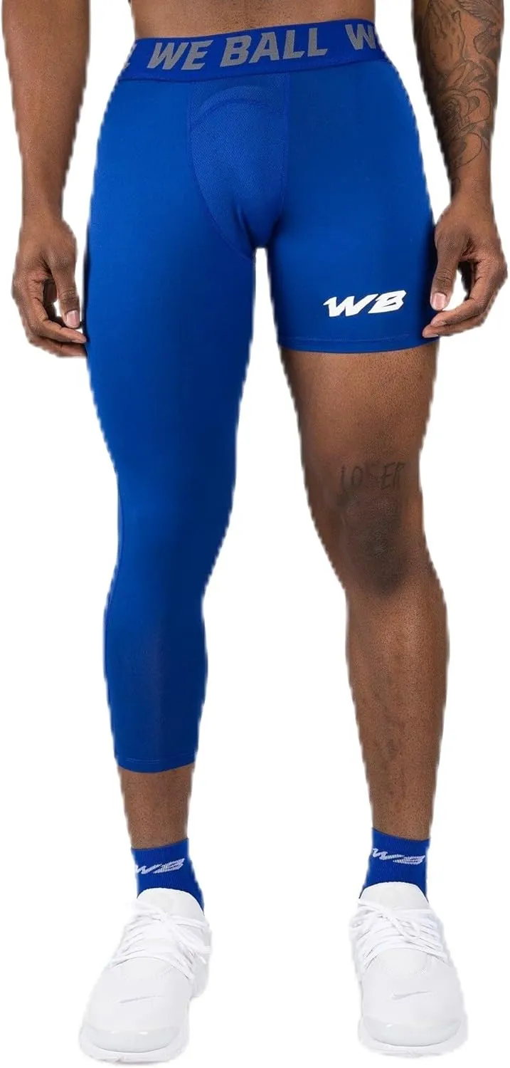 Athletic Compression Tights | Men's Single Leg Sports Tights | One Leg Compression Base Layer Leggings for Men