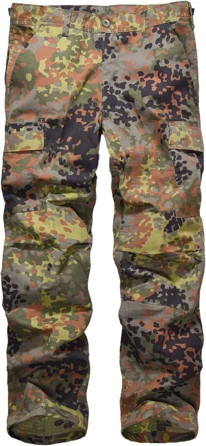 BACKBONE Mens Casual Street Fashion Camo Cargo Pants Army Combat Military BDU Pants Work Hunt Pants