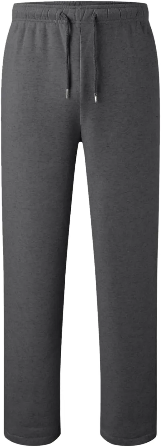 Baggy Sweatpants for Women Elastic High Waist Drawstring Straight Wide Leg Lounge Pants Open Bottom Athletic Joggers Trousers