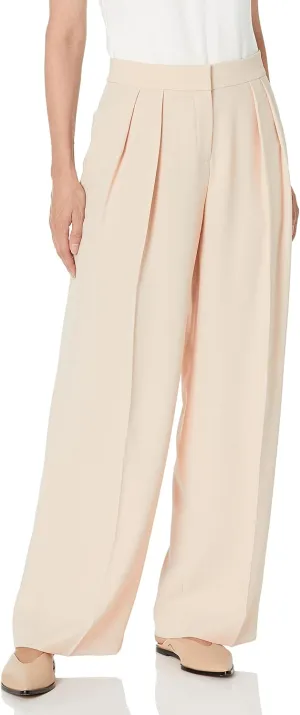 BCBGMAXAZRIA Women's Wide Leg Pants with Pleats