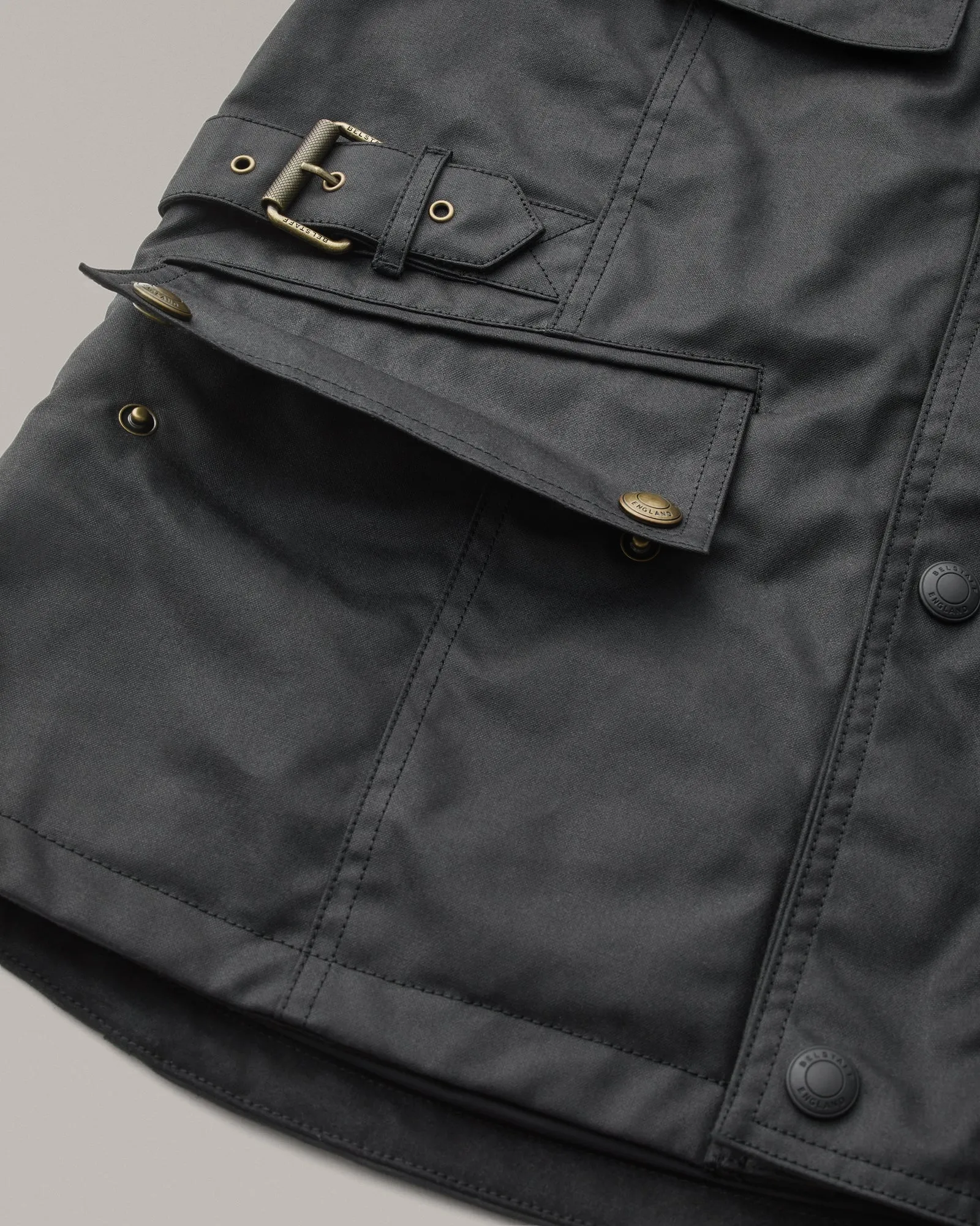 Belstaff Crosby Men's Waxed Cotton Jacket TechWax 8oz AA - Black
