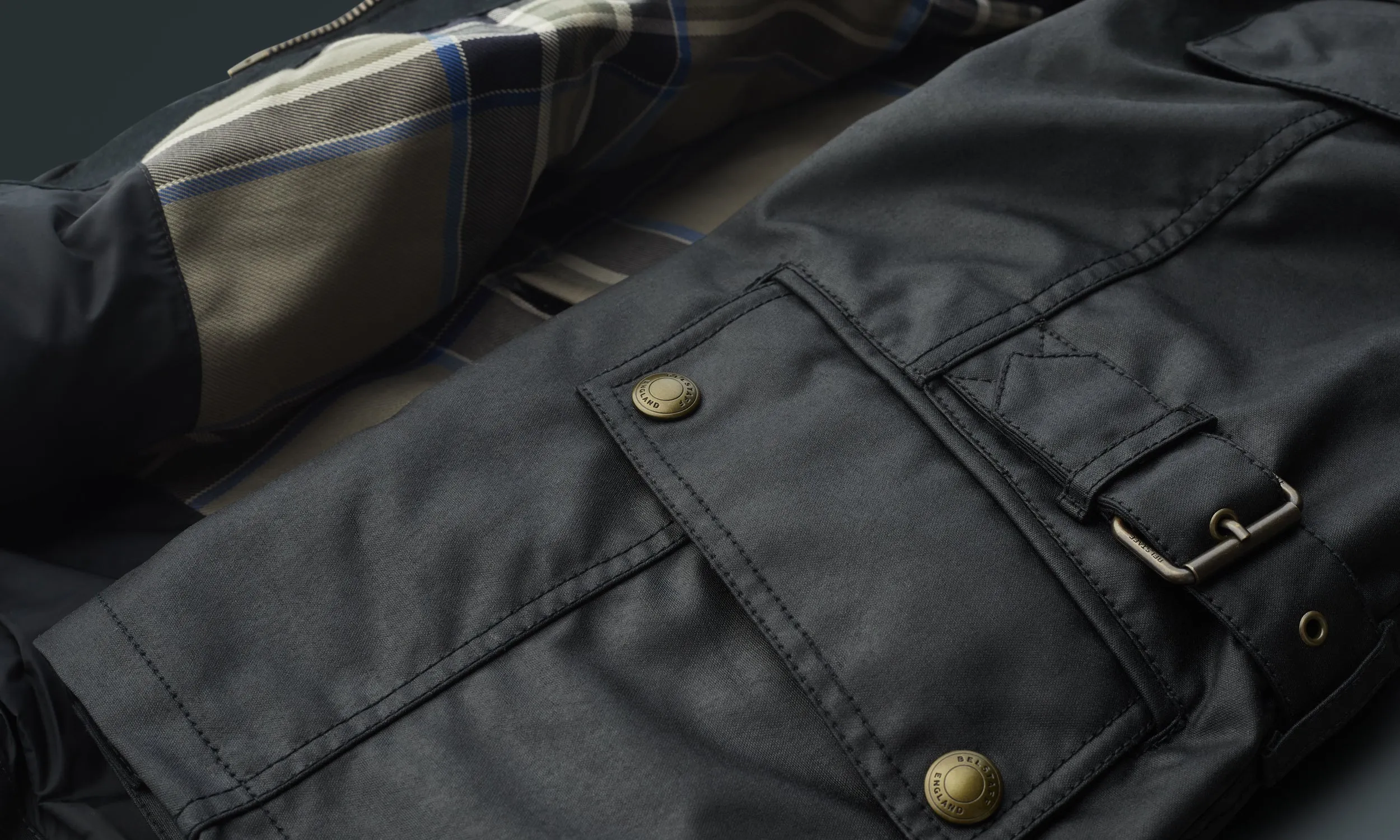 Belstaff Crosby Men's Waxed Cotton Jacket TechWax 8oz AA - Black