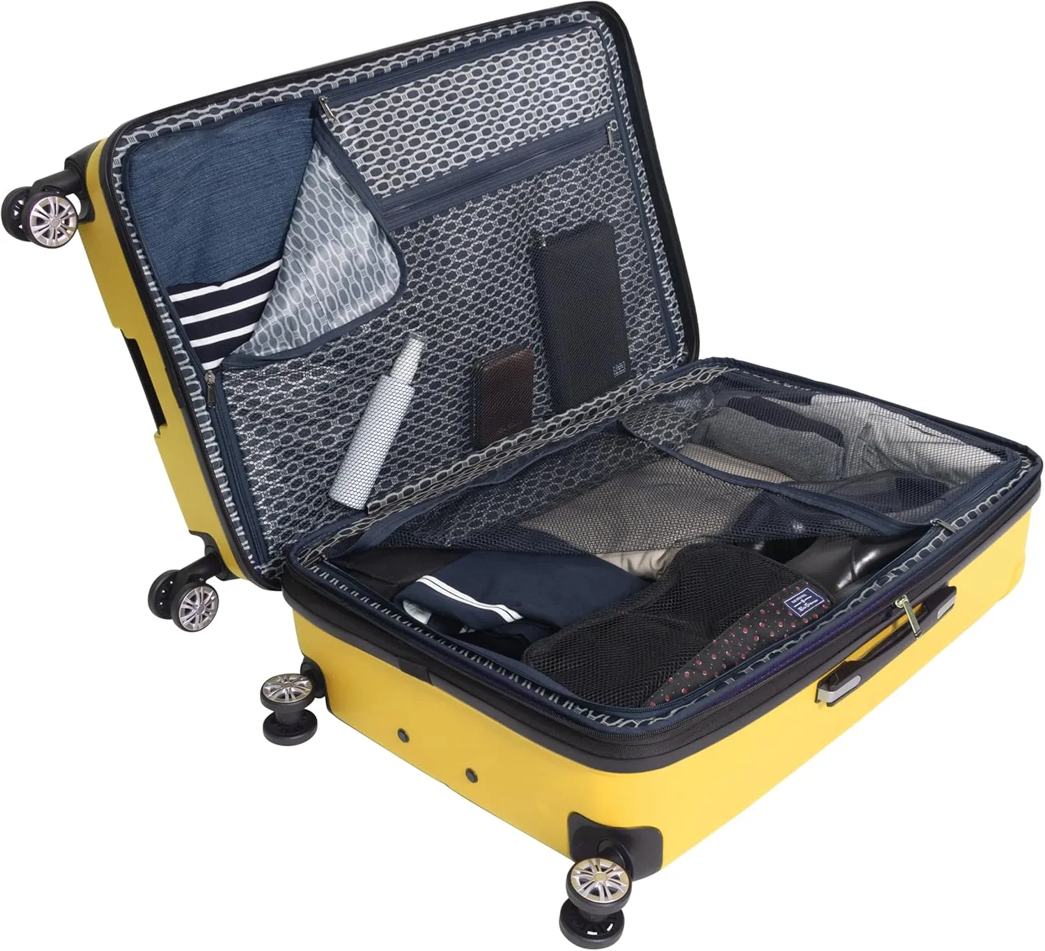 Ben Sherman Derby Spinner Travel Upright Luggage, Mustard, 3-Piece Set (20"/24"/28")
