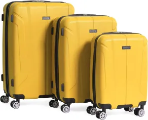 Ben Sherman Derby Spinner Travel Upright Luggage, Mustard, 3-Piece Set (20"/24"/28")