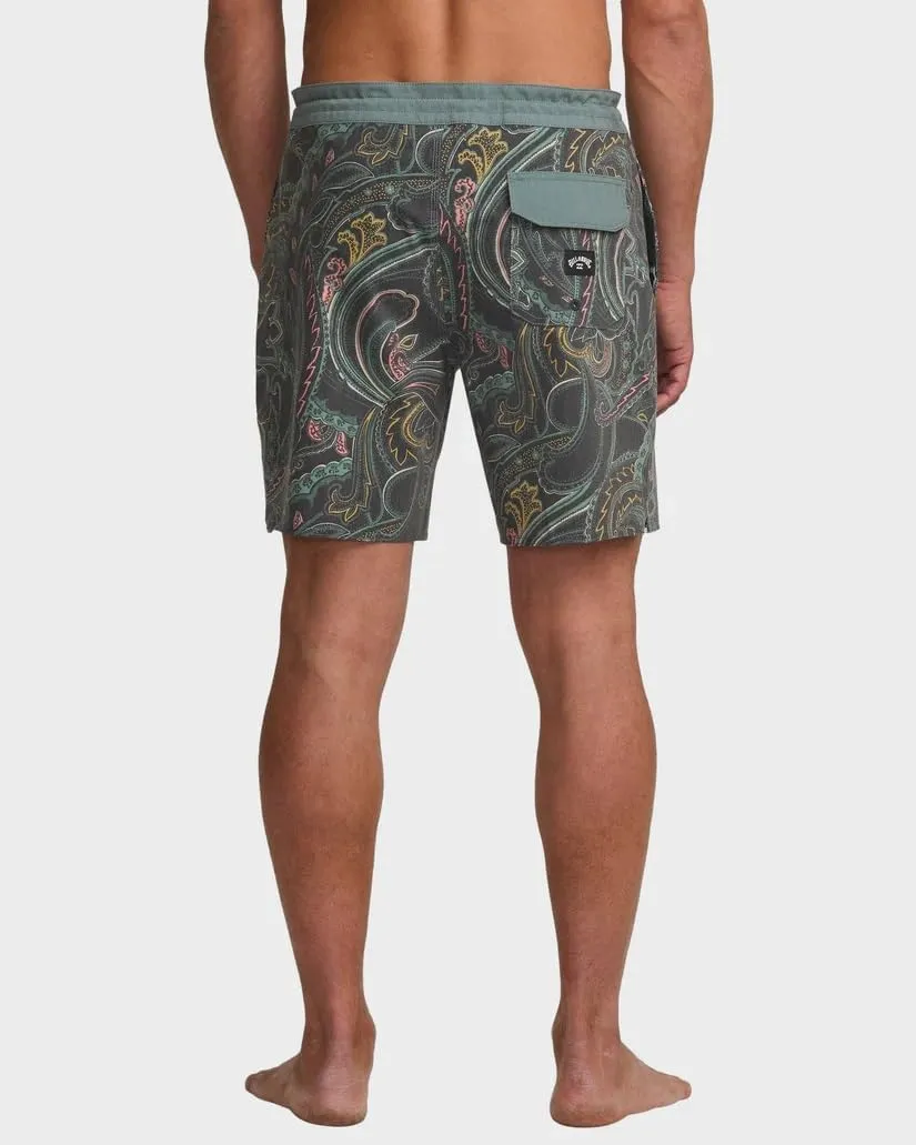 Billabong Men's Standard Good Times Lo Tide Boardshorts - Light Weight and Quick Drying Elastic-Waist Shorts