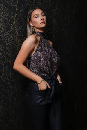 Bishop And Young Holiday Glam Slam Esme Tie Neck Top