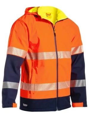 Bisley Taped Two Tone Hi Vis Ripstop Softshell Jacket (BJ6934T)
