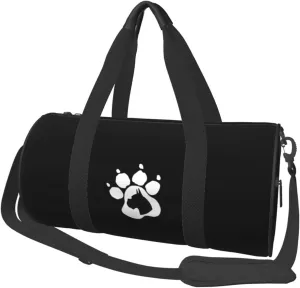 Boxer Dog Pet Paw Convertible Garment Bag with Shoulder Strap, Carry on Garment Duffel Bag for Men Women - Rolling Foldable for Travel Luggage Bags (Black)