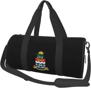 Cayman Islands The Official Emblem Convertible Garment Bag with Shoulder Strap, Carry on Garment Duffel Bag for Men Women - Rolling Foldable for Travel Luggage Bags (Black)