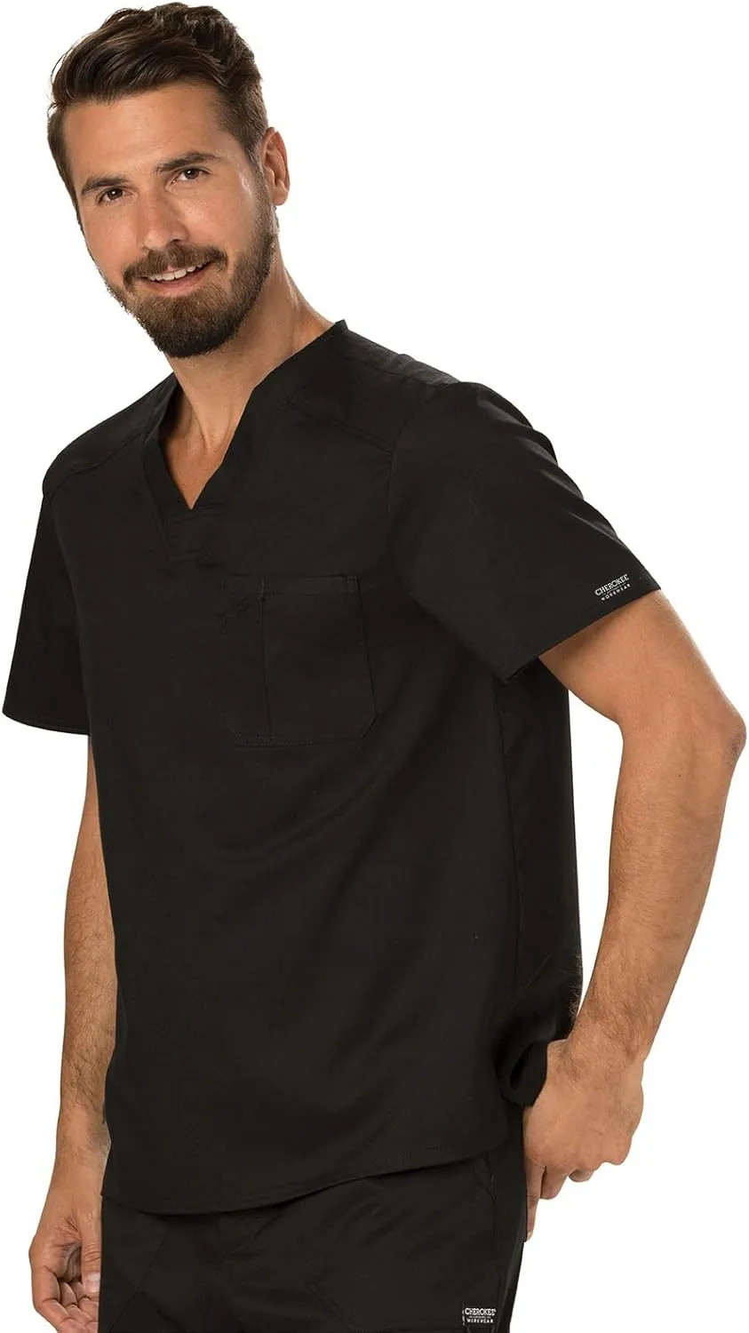 Cherokee Men Scrubs Top Workwear Revolution Tuckable V-Neck WW690