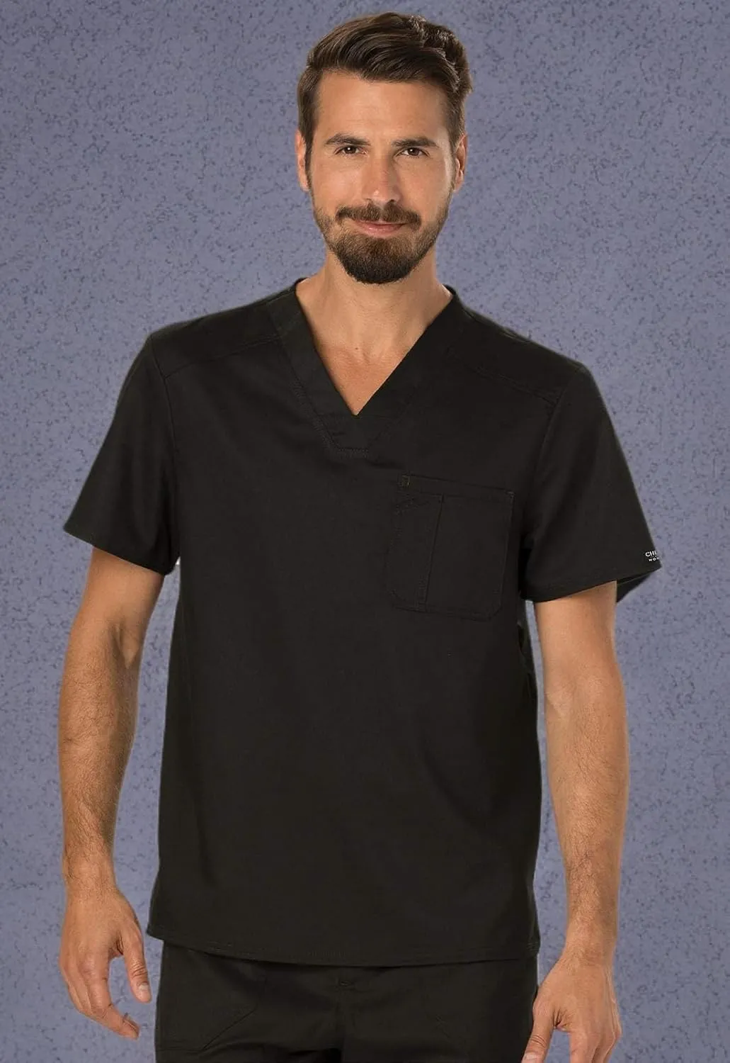 Cherokee Men Scrubs Top Workwear Revolution Tuckable V-Neck WW690
