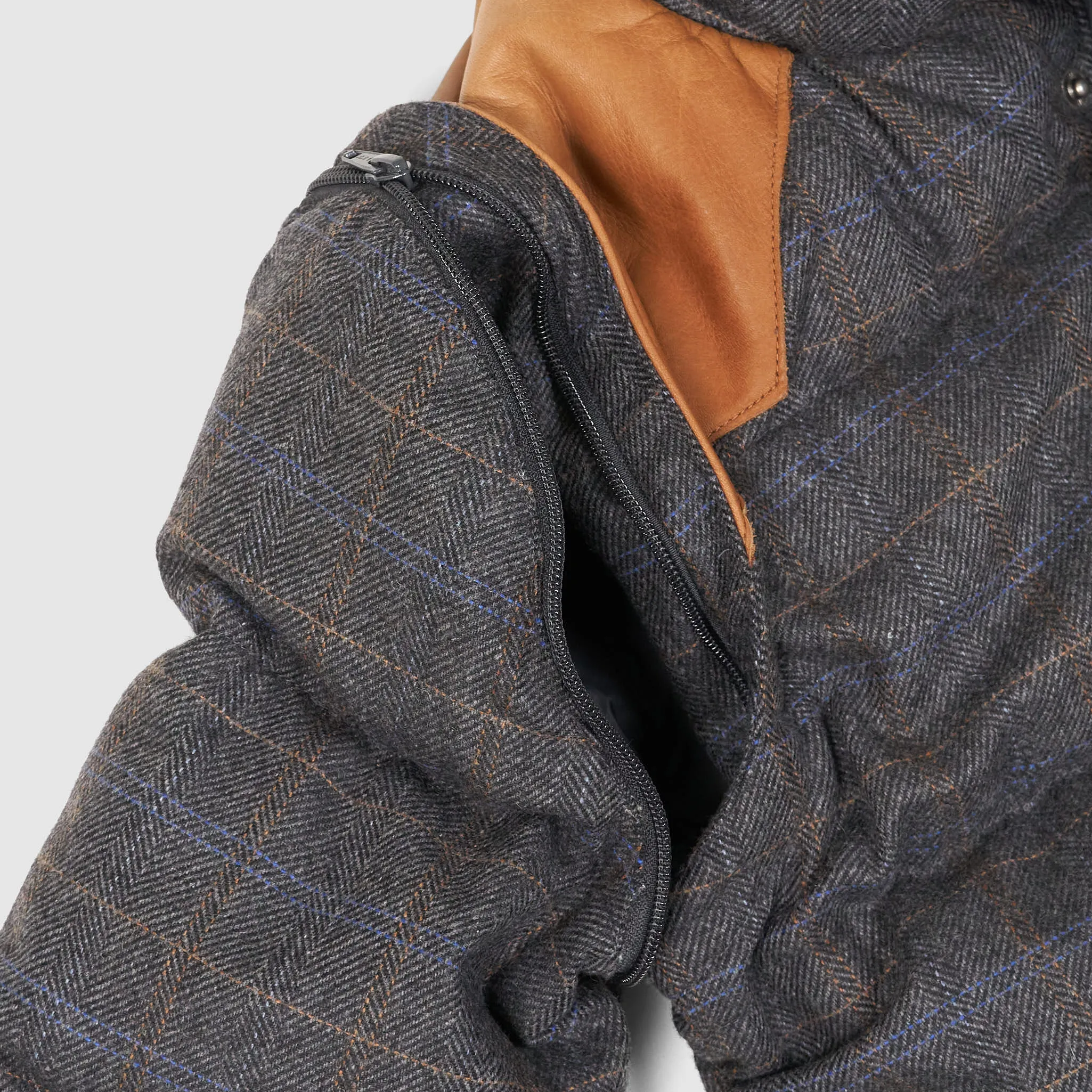 Chevignon Togs Unlimited Down Jacket Wool Herringbone Waistcoat