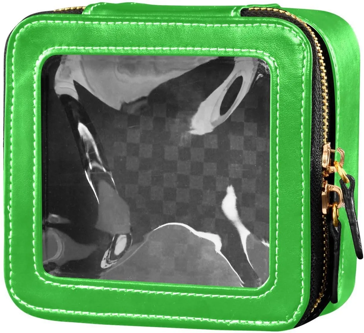 CHIFIGNO Lime Green Makeup Bag Travel Cosmetic Bag, Cute Bag for Makeup, Travel Cosmetic Bags for Women