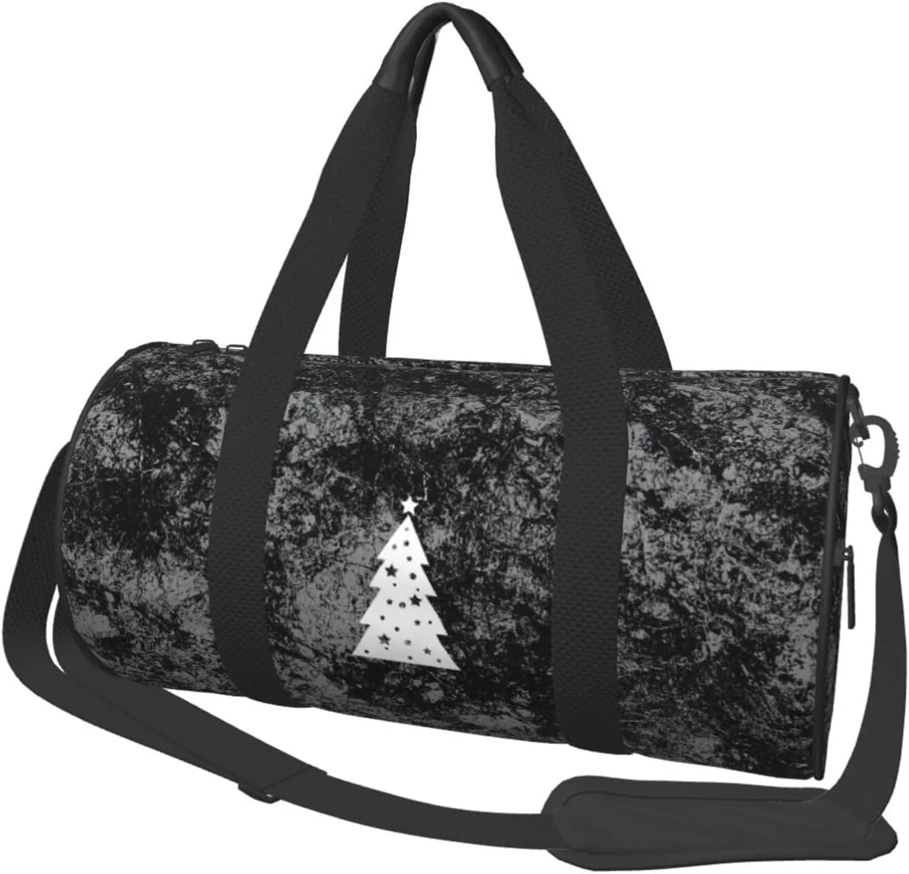 Christmas Tree Convertible Garment Bag with Shoulder Strap, Carry on Garment Duffel Bag for Men Women - Rolling Foldable for Travel Luggage Bags (Black)
