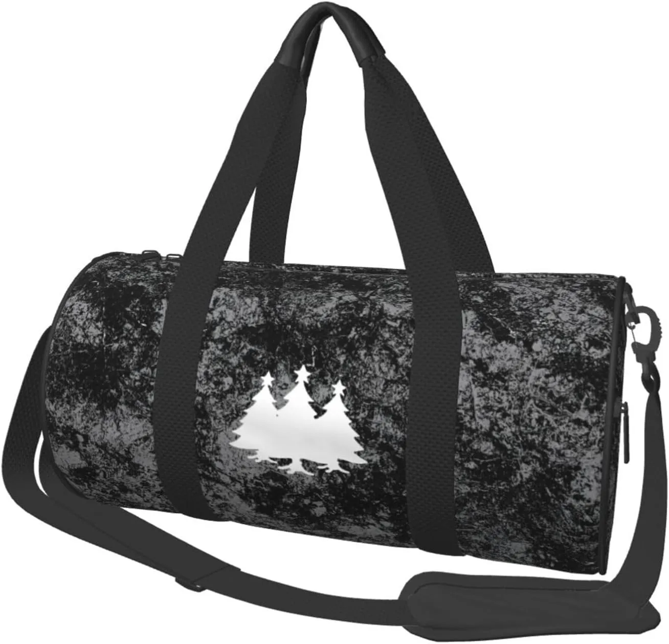 Christmas Tree Convertible Garment Bag with Shoulder Strap, Carry on Garment Duffel Bag for Men Women - Rolling Foldable for Travel Luggage Bags (Black)