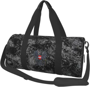 Coat of arms of Austria Convertible Garment Bag with Shoulder Strap, Carry on Garment Duffel Bag for Men Women - Rolling Foldable for Travel Luggage Bags (Black)