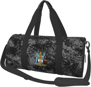 Coat of arms of the Bahamas Convertible Garment Bag with Shoulder Strap, Carry on Garment Duffel Bag for Men Women - Rolling Foldable for Travel Luggage Bags (Black)