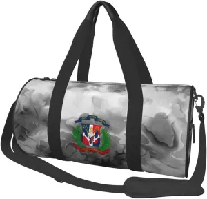 Coat of arms of the Dominican Republic Convertible Garment Bag with Shoulder Strap, Carry on Garment Duffel Bag for Men Women - Rolling Foldable for Travel Luggage Bags (Black)