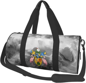 Coat Of Arms Of The Turks And Caicos Islands Convertible Garment Bag with Shoulder Strap, Carry on Garment Duffel Bag for Men Women - Rolling Foldable for Travel Luggage Bags (Black)
