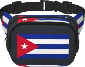 Cuban flag print Womens Fanny Pack Everyday Hip Pouch Waist Bag for Travel Outdoor Running Hunting for Adult
