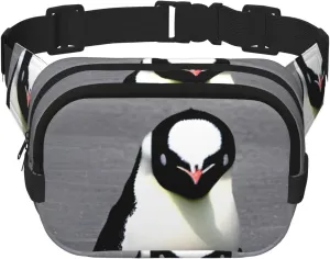Cute Penguin print Womens Fanny Pack Everyday Hip Pouch Waist Bag for Travel Outdoor Running Hunting for Adult