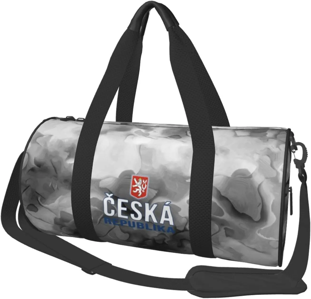 Czech-Republic-Flag-Souvenir-Love- Convertible Garment Bag with Shoulder Strap, Carry on Garment Duffel Bag for Men Women - Rolling Foldable for Travel Luggage Bags (Black)