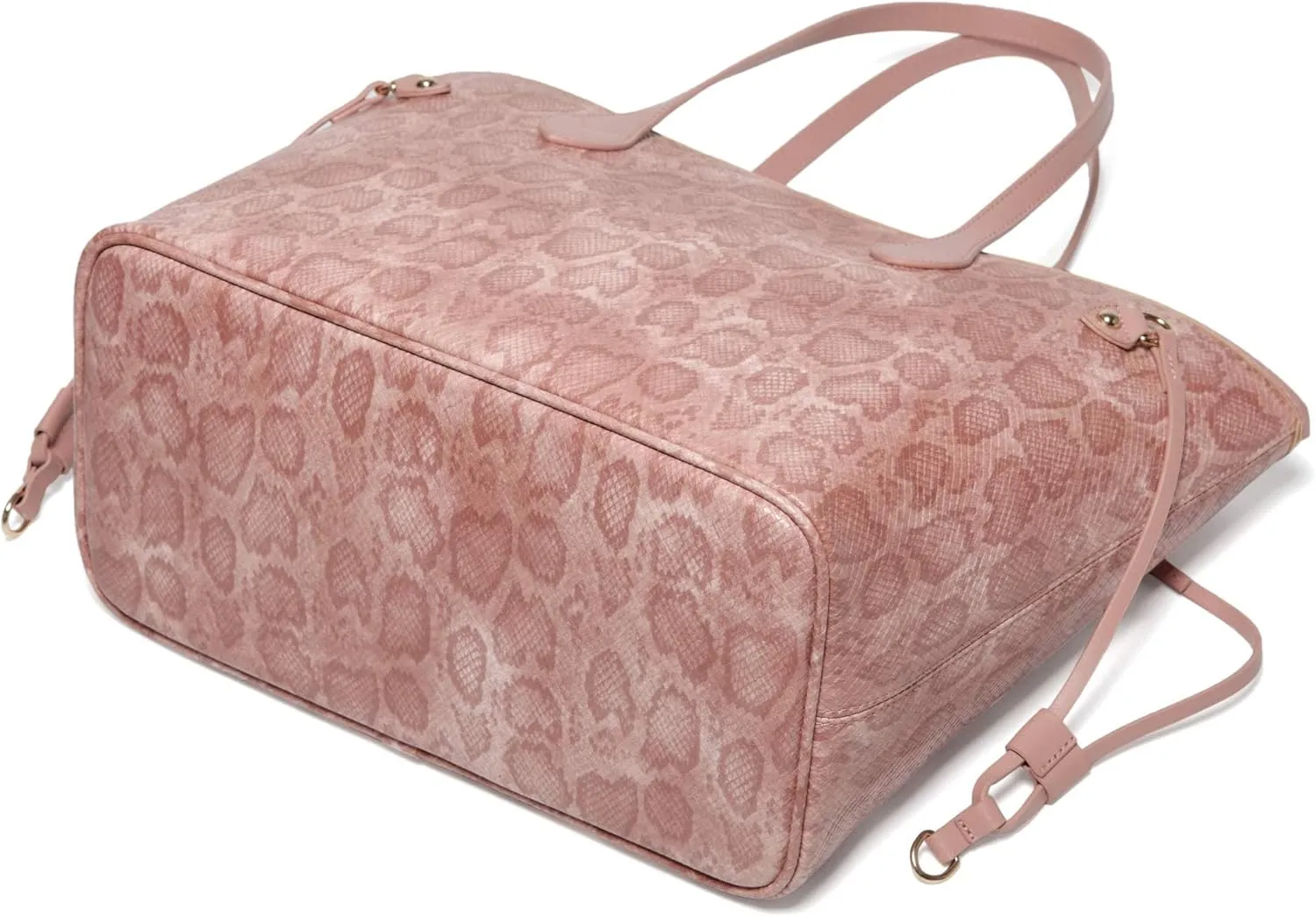 Daisy Rose Tote Shoulder Travel Bag & Matching Clutch PU Vegan Leather